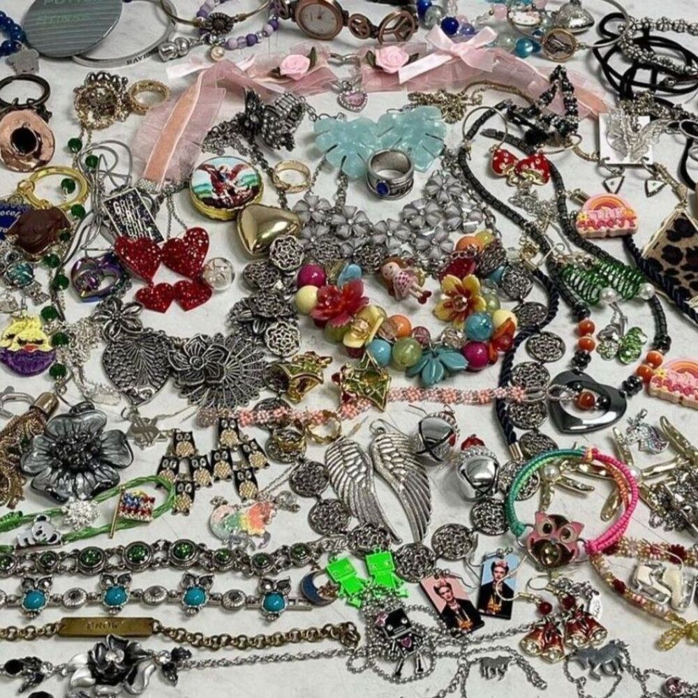 3.9 LBS Whimsical Costume Fashion Jewelry Collection Bulk Lot Everything Shown